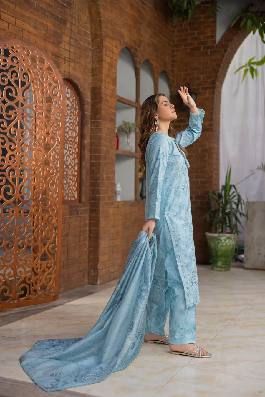 Azraq - 3 PC Printed Dress