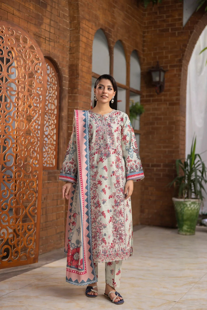 Afsana - 3 PC Printed Dress