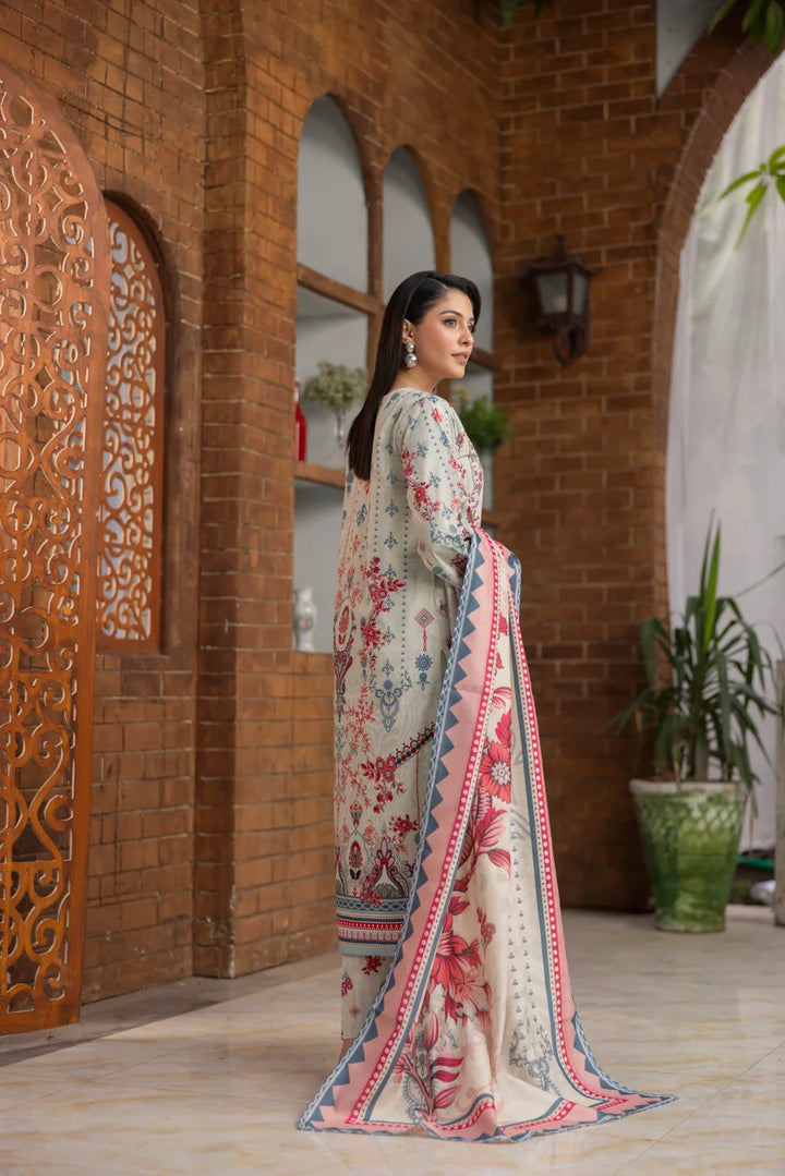 Afsana - 3 PC Printed Dress