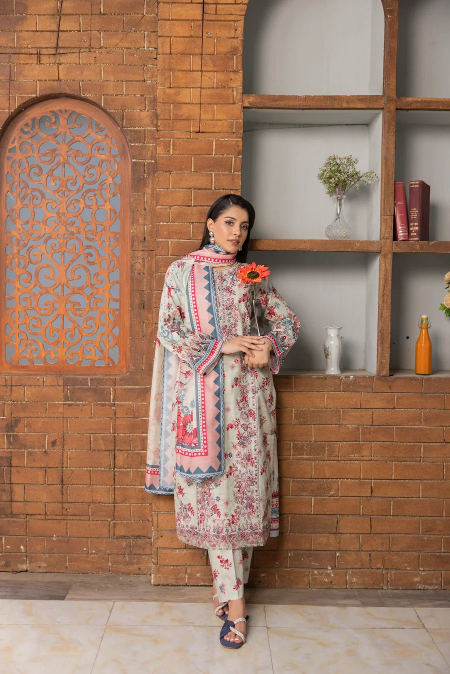 Afsana - 3 PC Printed Dress