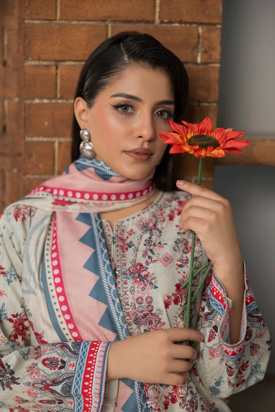 Afsana - 3 PC Printed Dress