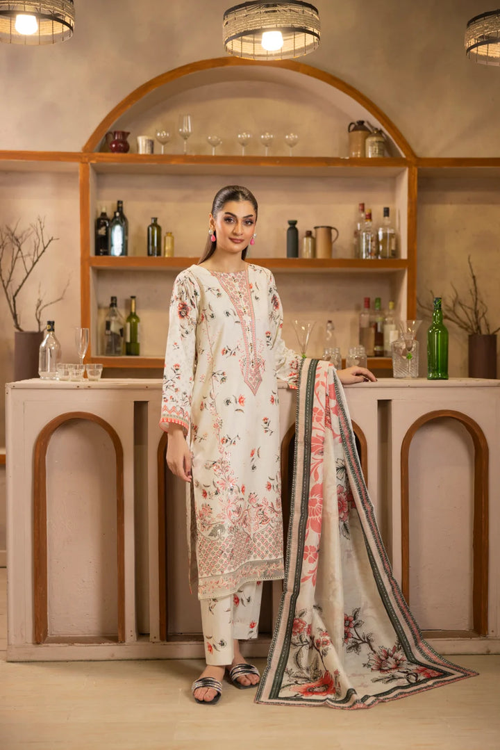 Nigar - 3 PC Printed Dress
