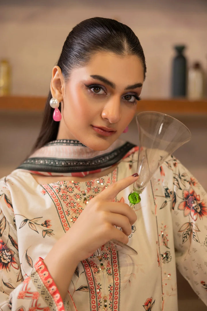 Nigar - 3 PC Printed Dress