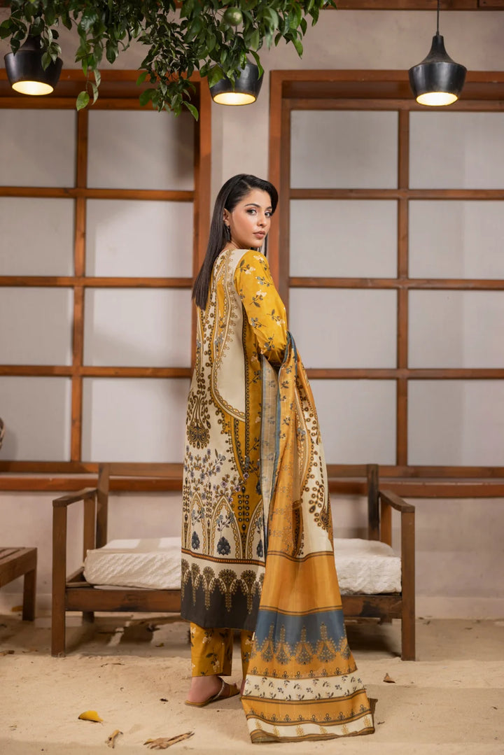 Zareenah - 3 PC Printed Dress