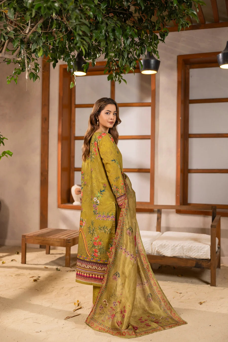 Zaitoon - 3 PC Printed Dress