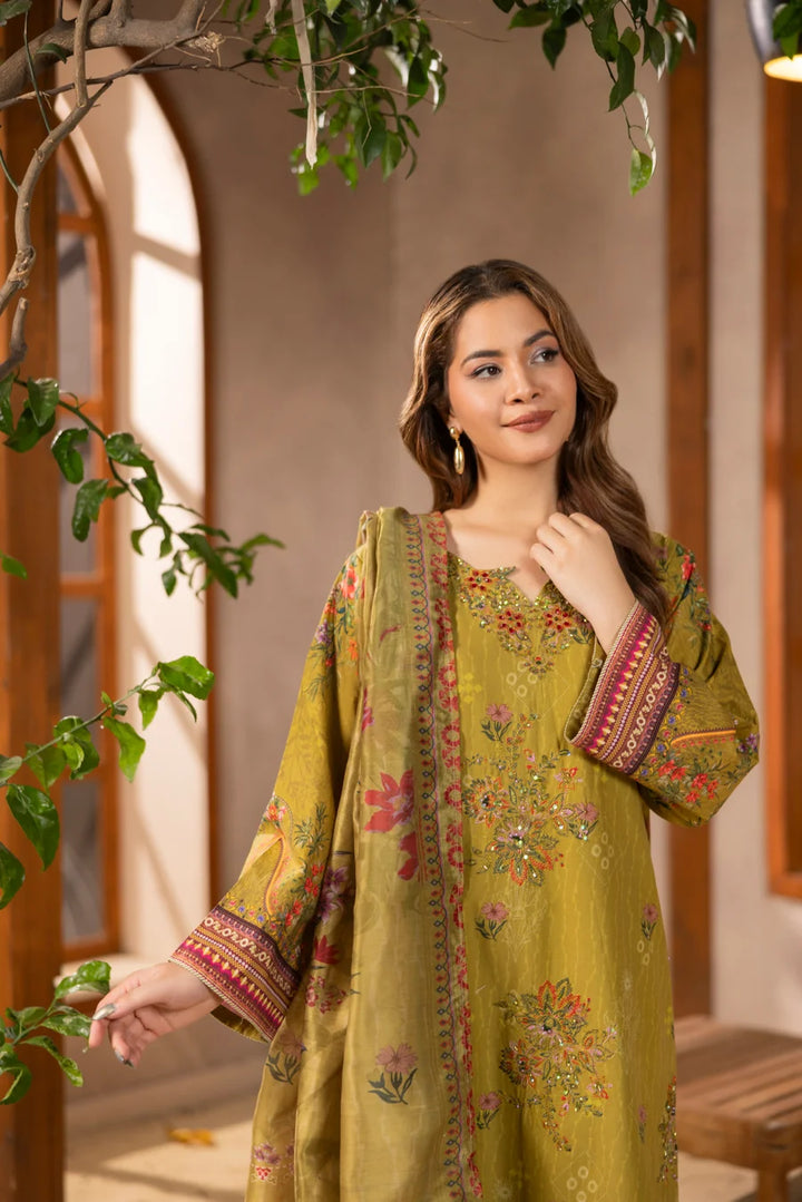 Zaitoon - 3 PC Printed Dress