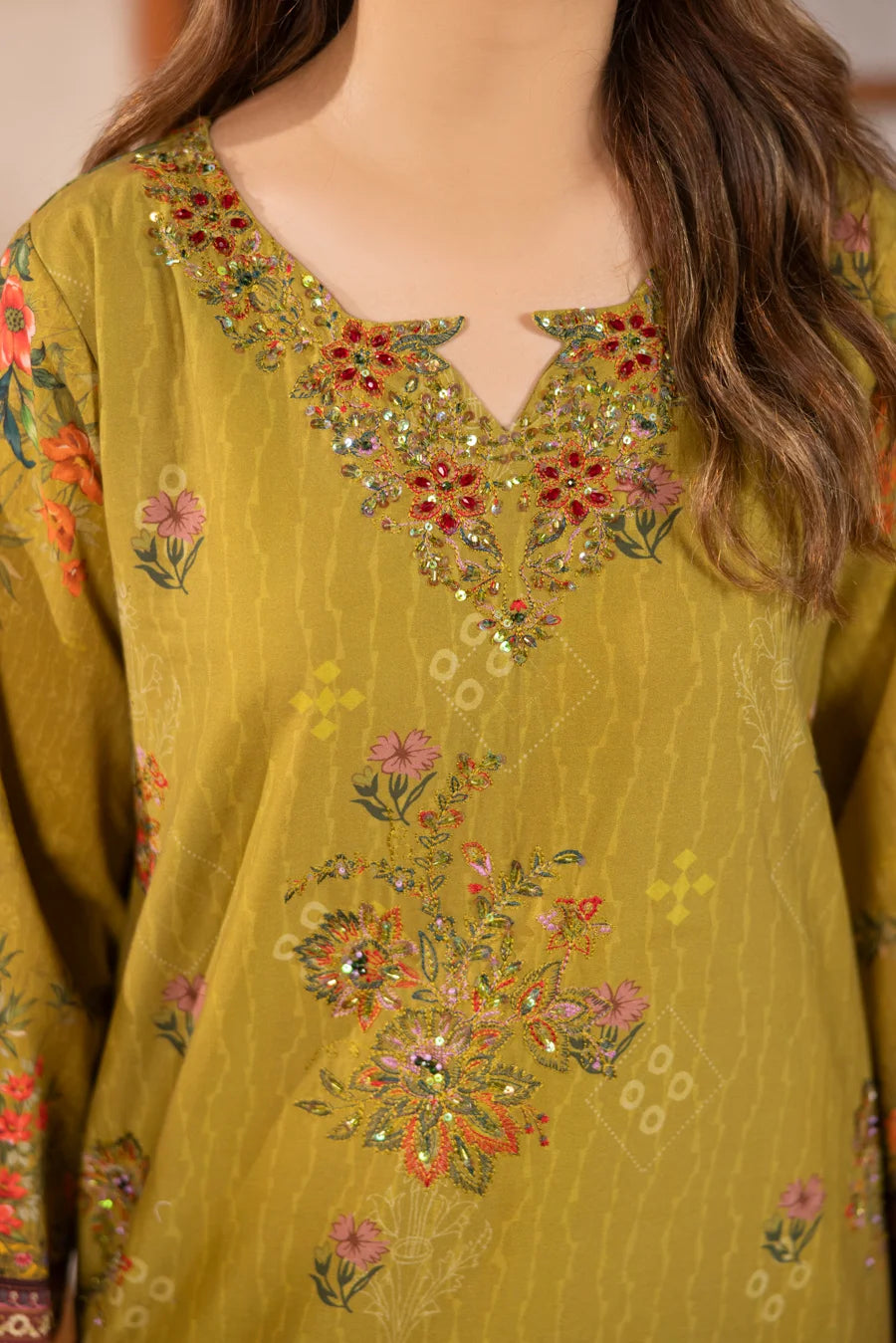 Zaitoon - 3 PC Printed Dress