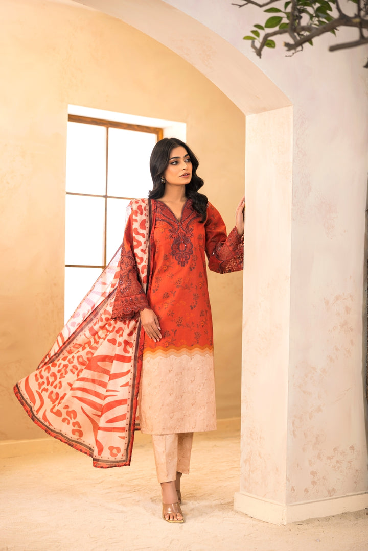 Orangi 3PC - PRINTED DRESS