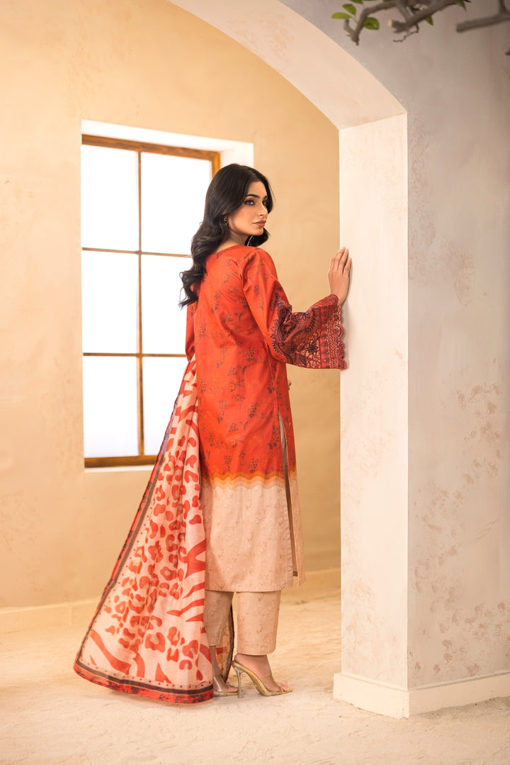 Orangi 3PC - PRINTED DRESS