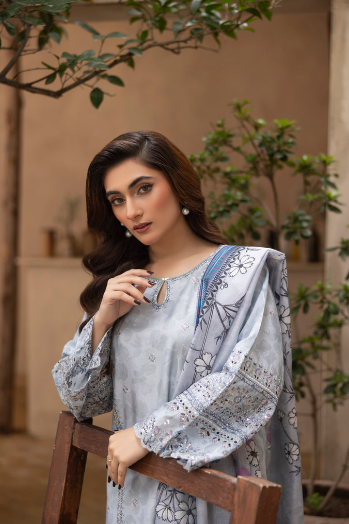 Aafreen - 3 PC Printed Dress