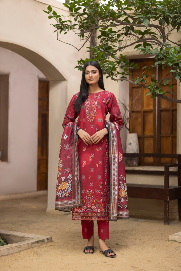 Nekhat - 3 PC Printed Dress