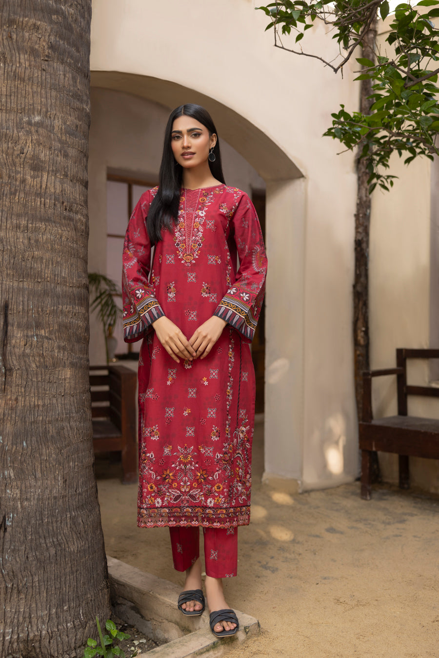 Nekhat - 3 PC Printed Dress