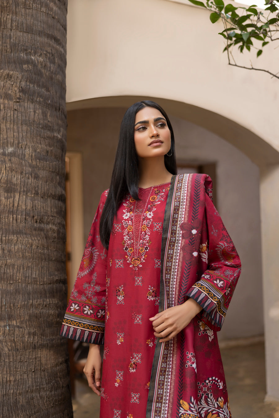 Nekhat - 3 PC Printed Dress