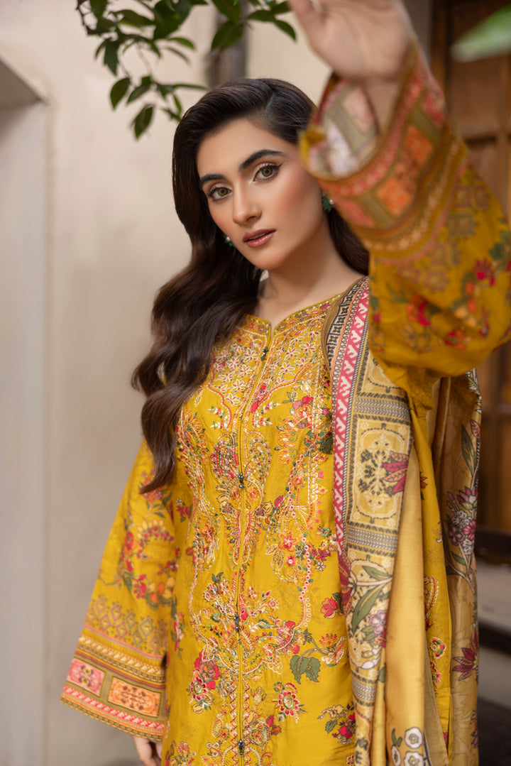 Mehrunisa - 3 PC Printed Dress