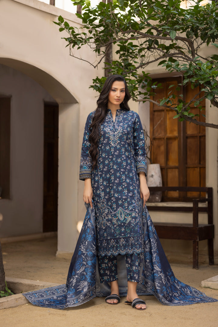 Layaan - 3 PC Printed Dress