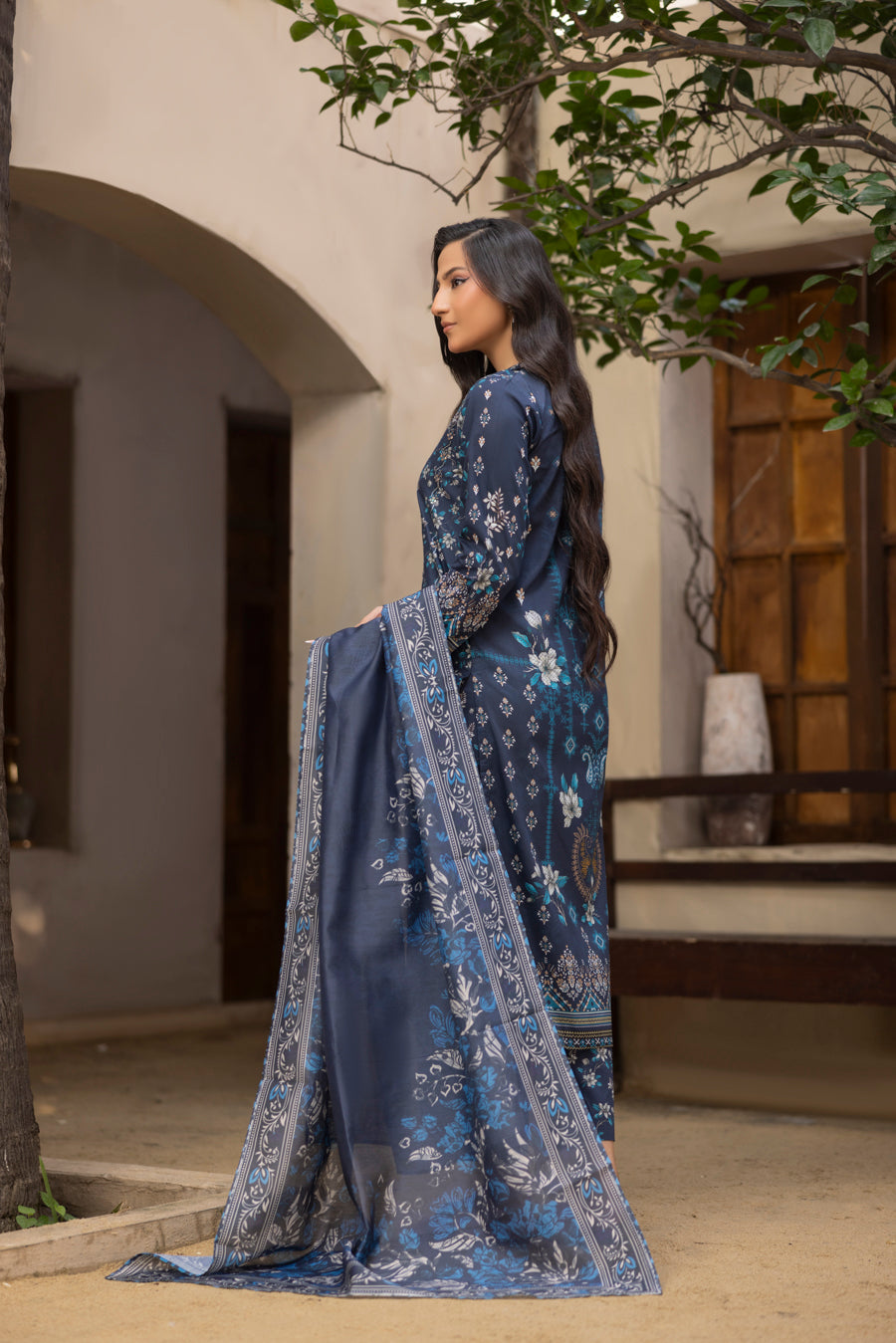 Layaan - 3 PC Printed Dress