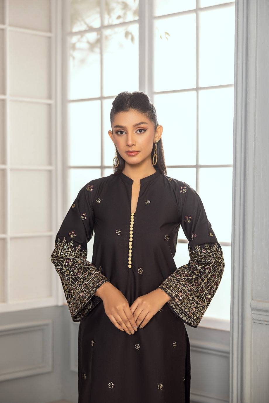 Black Magisk 2PC - EMBROIDERED DRESS