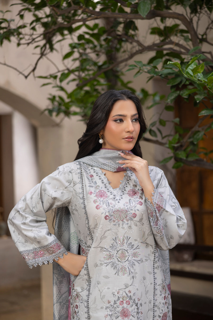 Maahira - 3 PC Printed Dress