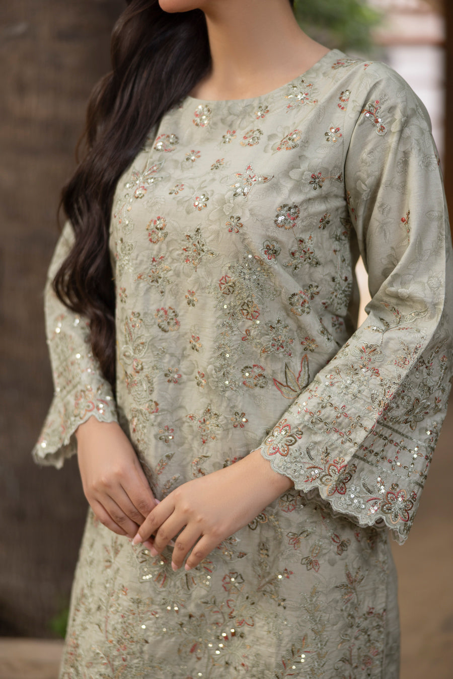 Areebah - 3 PC Printed Dress