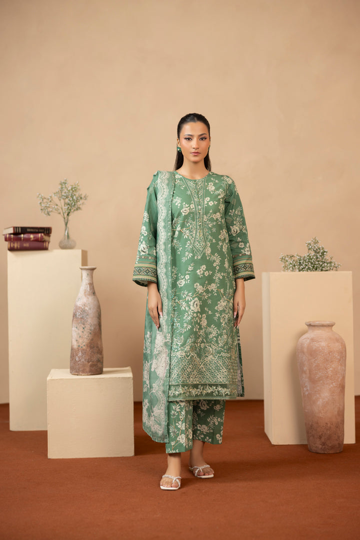 Naureen - 3 PC Printed Dress