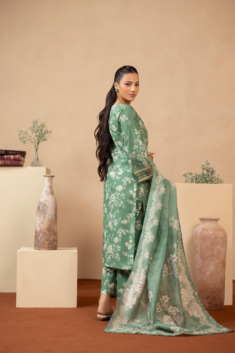 Naureen - 3 PC Printed Dress