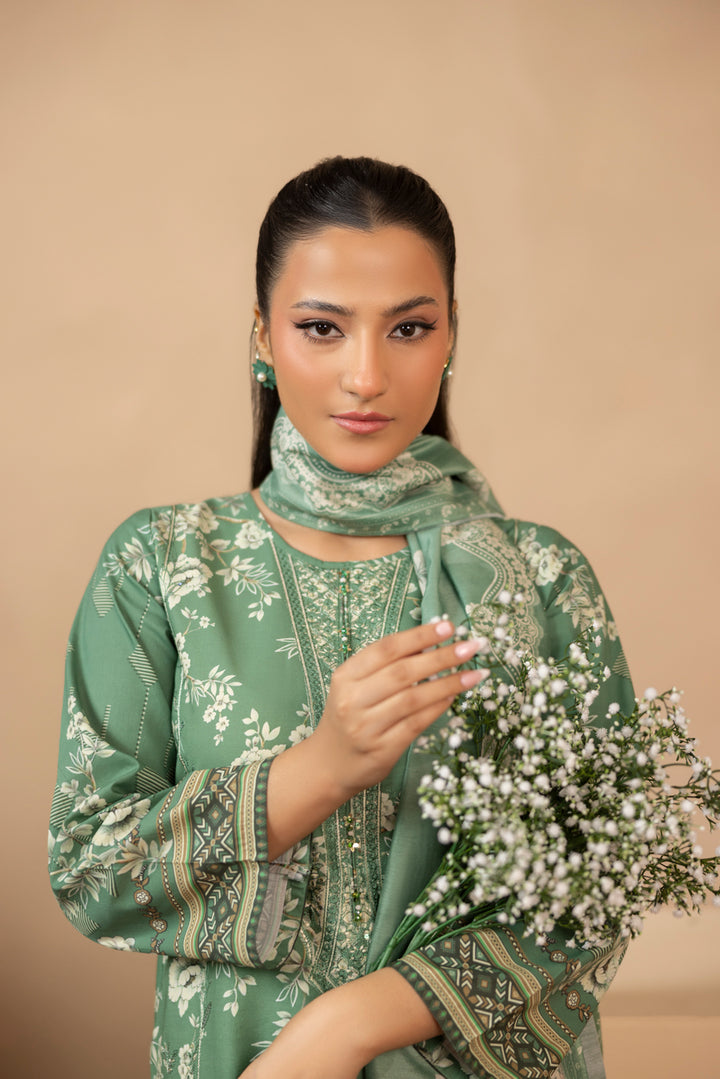 Naureen - 3 PC Printed Dress