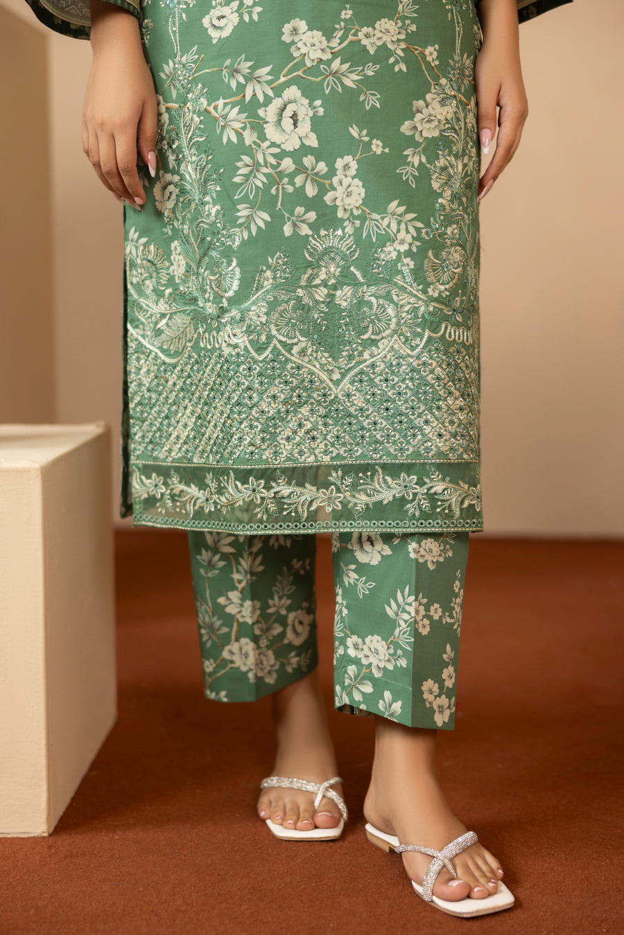 Naureen - 3 PC Printed Dress