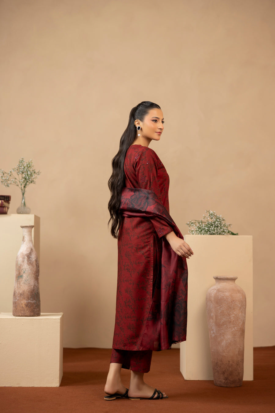 Rahaab - 3 PC Printed Dress