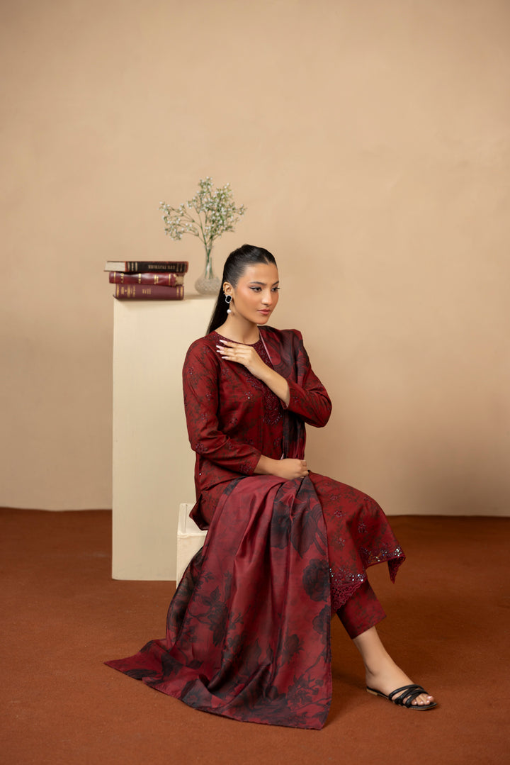 Rahaab - 3 PC Printed Dress