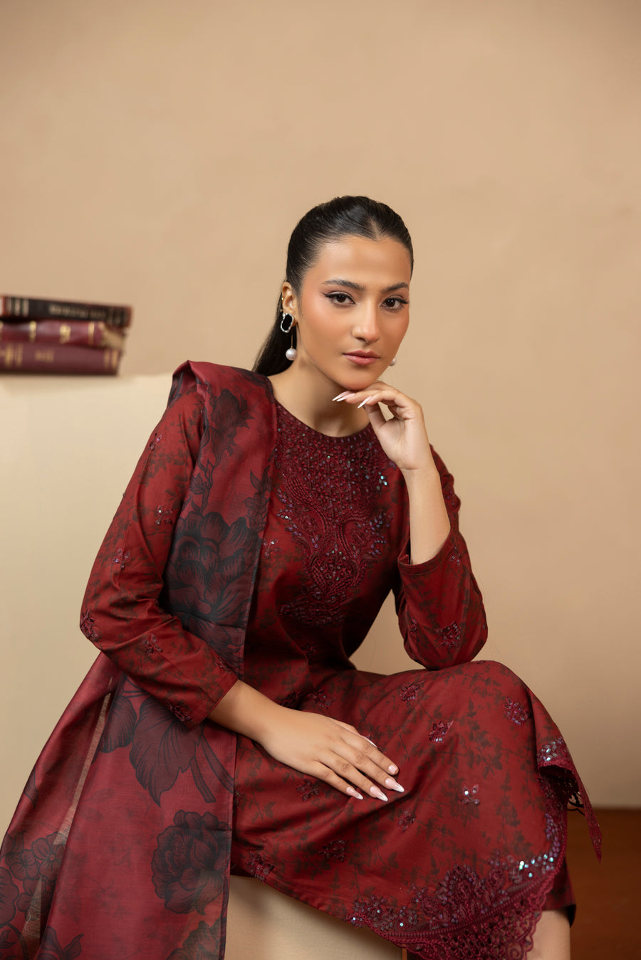 Rahaab - 3 PC Printed Dress