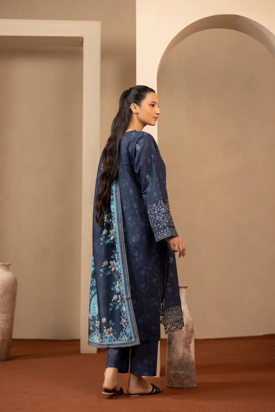 Nawal - 3 PC Printed Dress