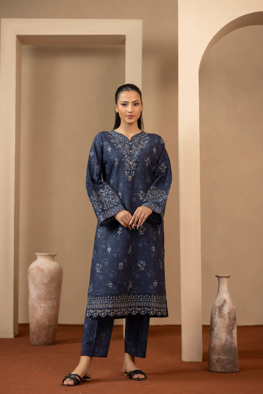 Nawal - 3 PC Printed Dress