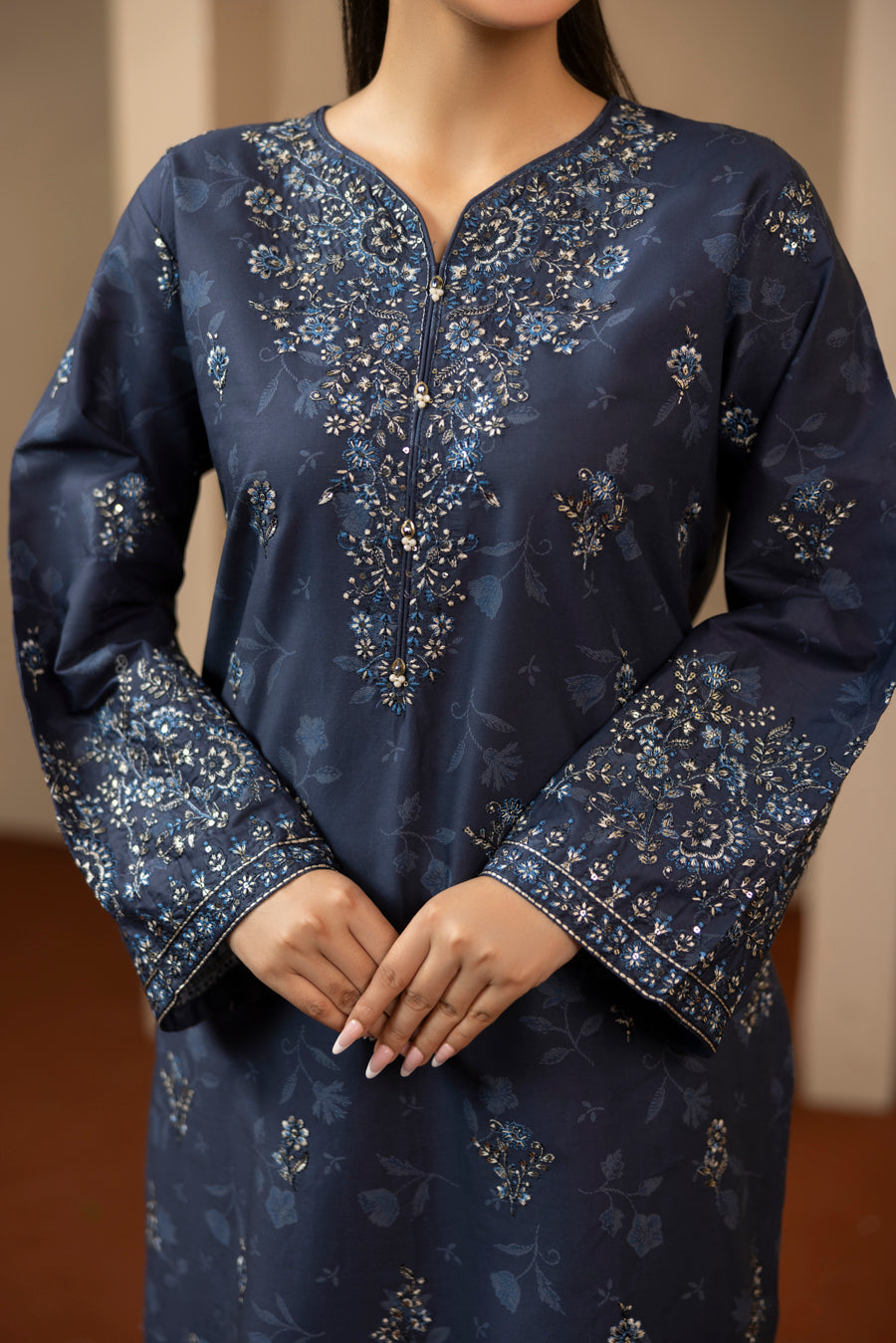 Nawal - 3 PC Printed Dress