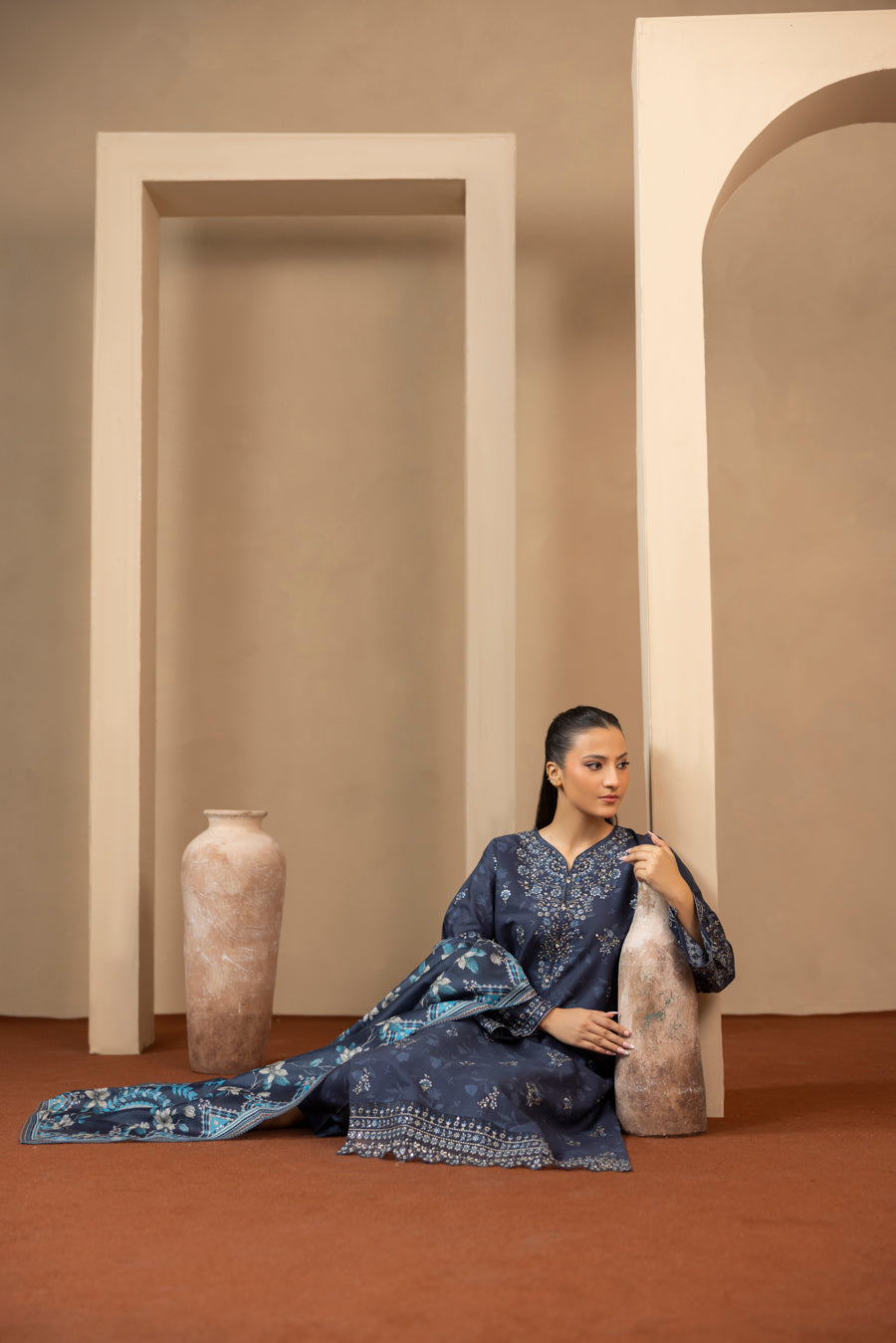 Nawal - 3 PC Printed Dress