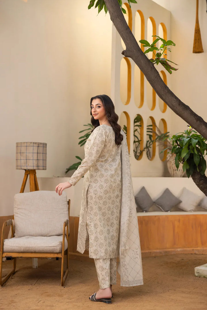 Nazneen - 3 PC Printed Dress