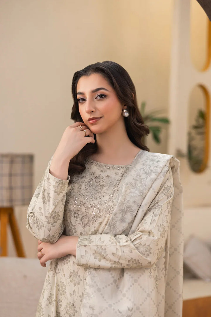 Nazneen - 3 PC Printed Dress