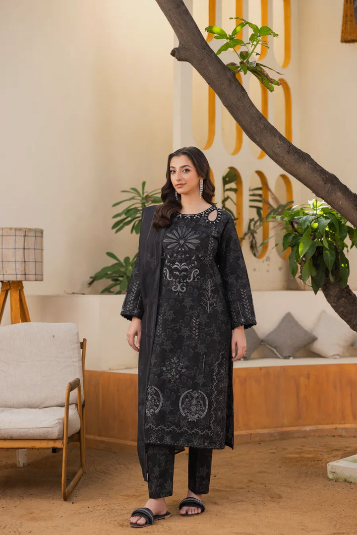 Zulmat - 3 PC Printed Dress