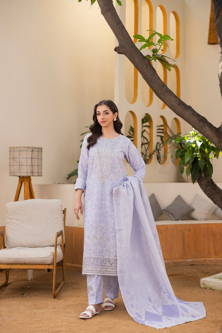 Nilofer - 3 PC Printed Dress
