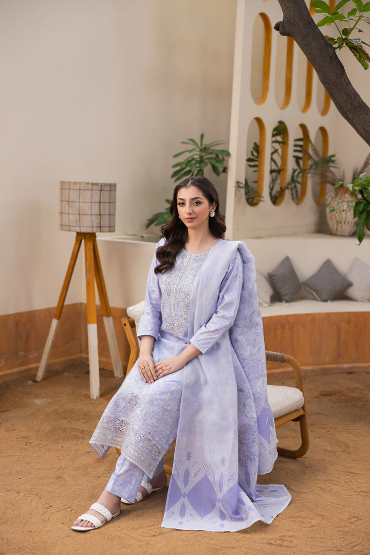 Nilofer - 3 PC Printed Dress