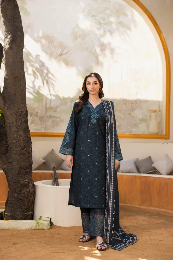Neelam - 3 PC Printed Dress