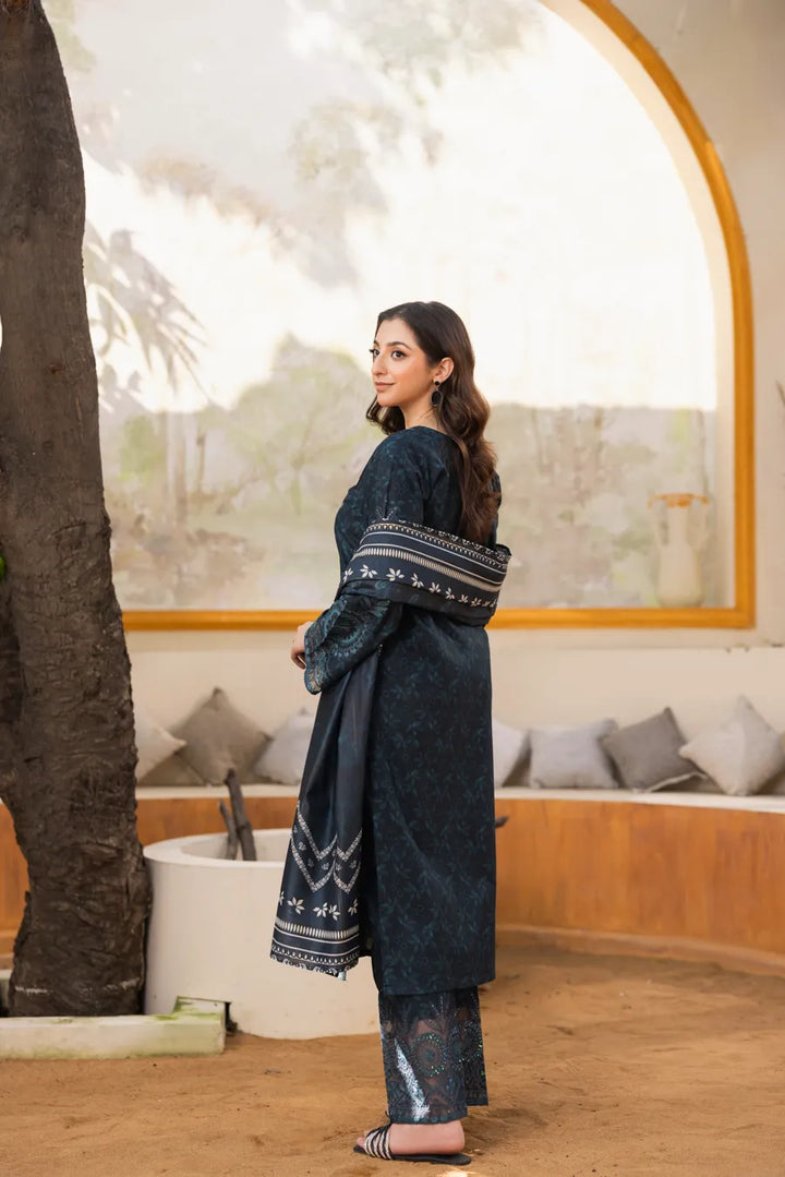 Neelam - 3 PC Printed Dress