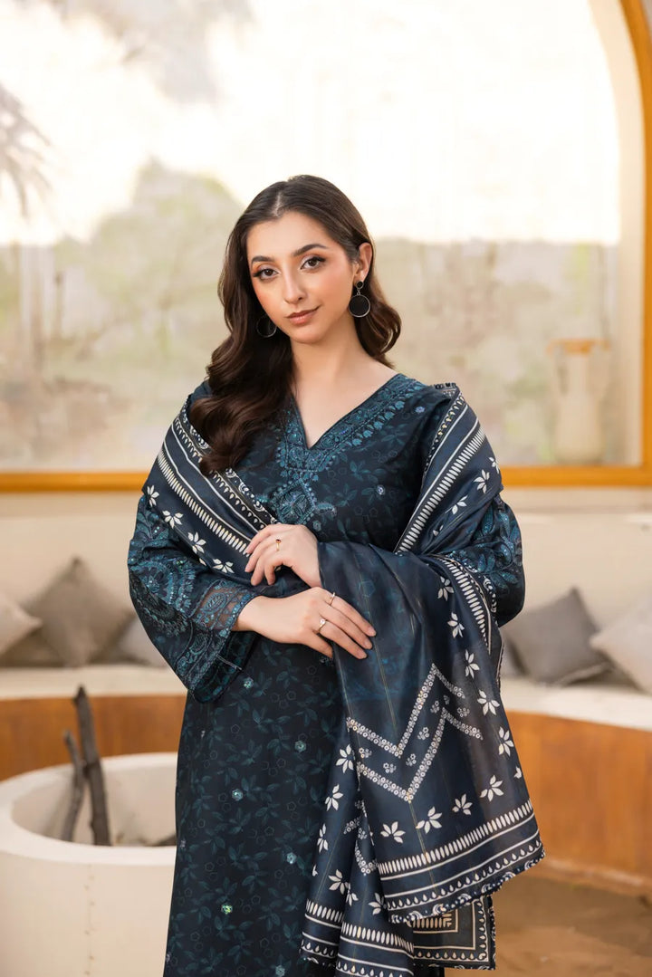 Neelam - 3 PC Printed Dress