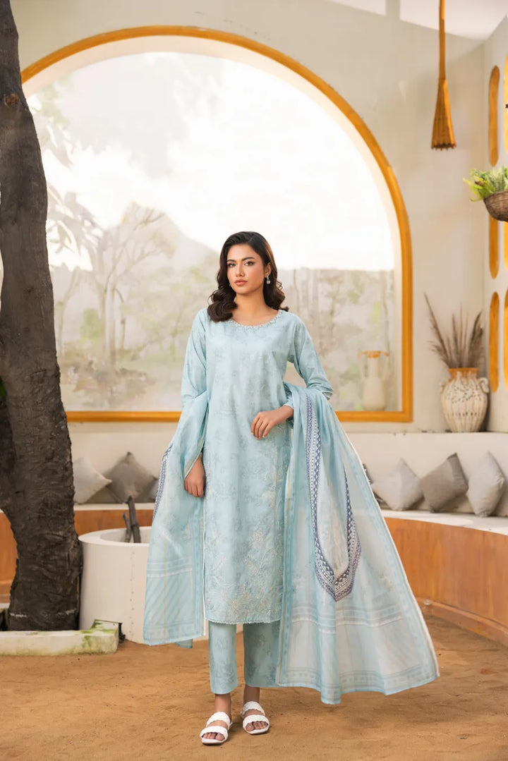 Neelpari - 3 PC Printed Dress