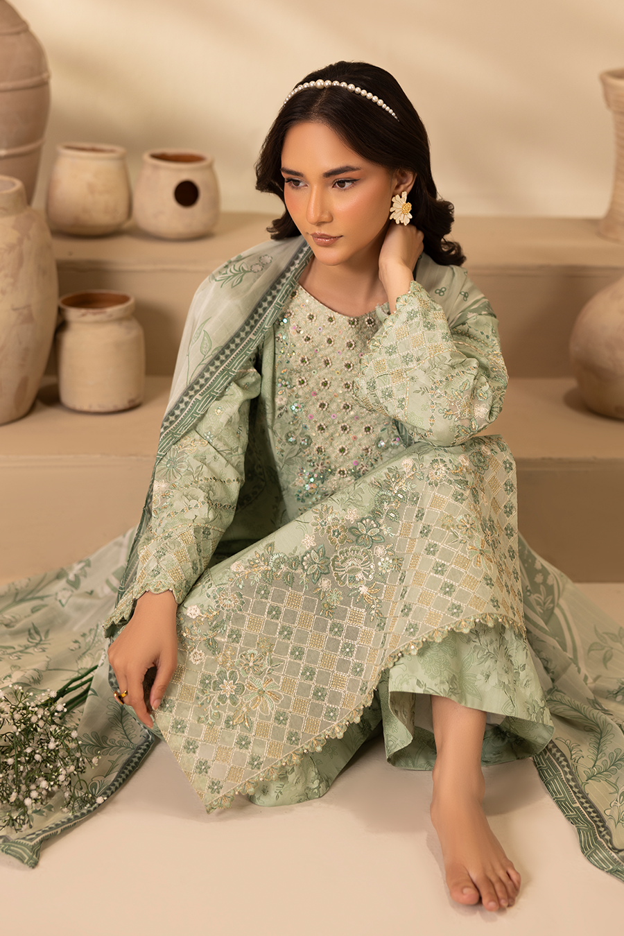 Mirzy - Printed Luxury Pret (3PC)