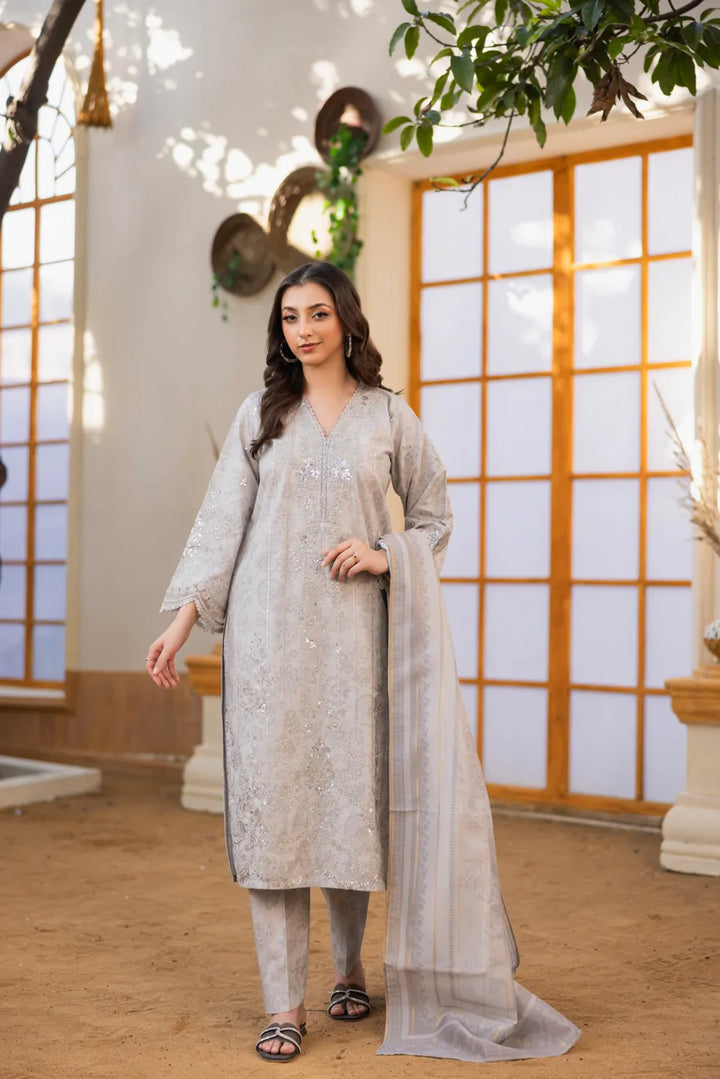Chaandni - 3 PC Printed Dress