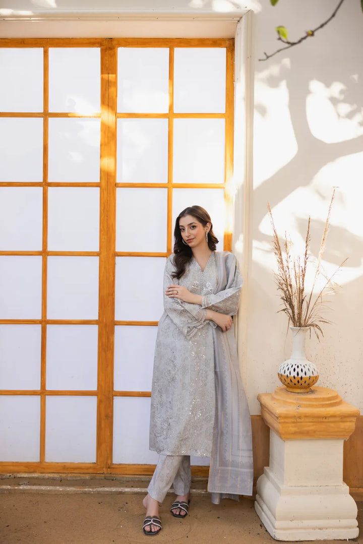 Chaandni - 3 PC Printed Dress