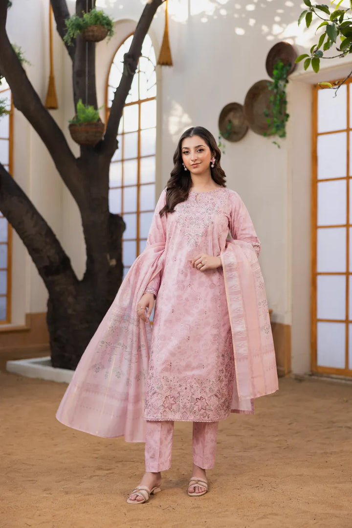 Narmeen - 3 PC Printed Dress