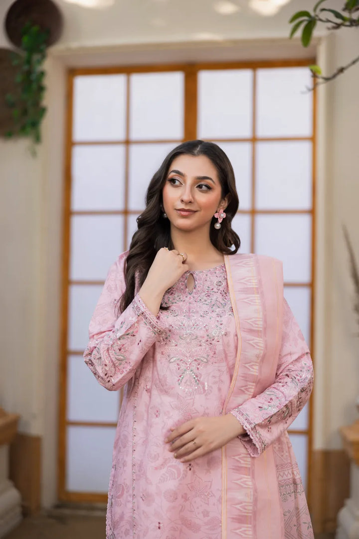 Narmeen - 3 PC Printed Dress