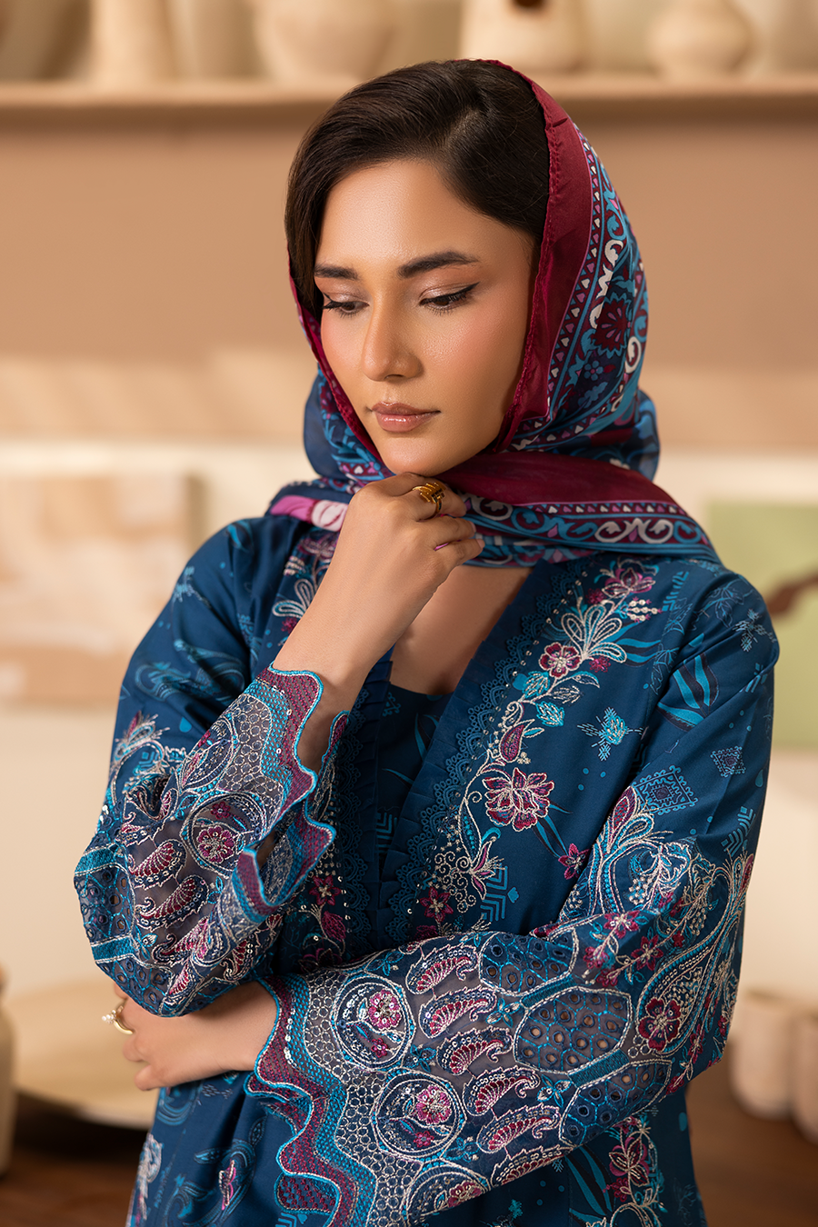 Peacock - Printed Luxury Pret (3PC)