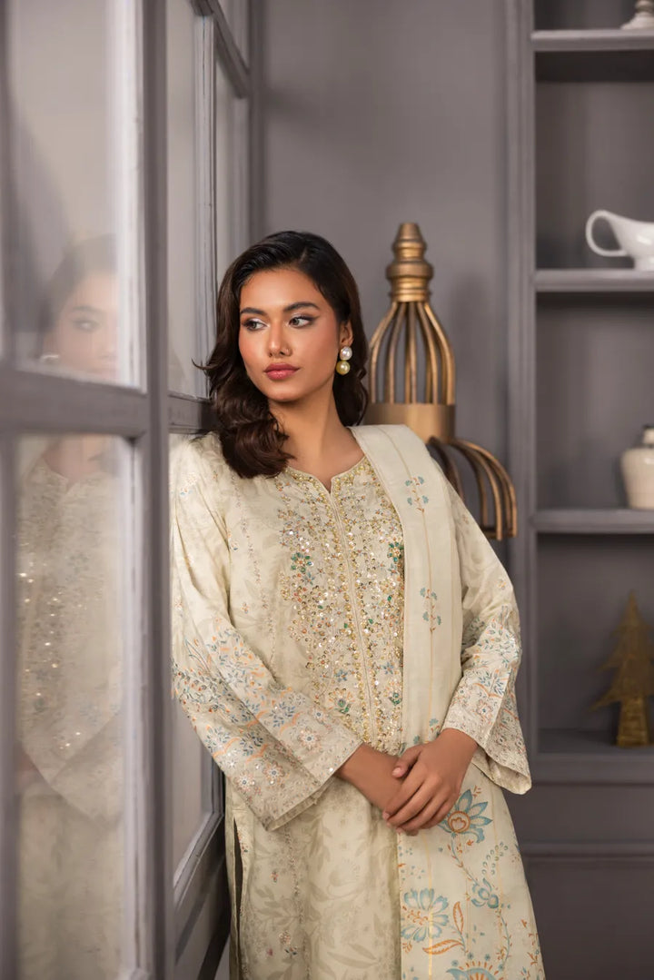 Zeenah - 3 PC Printed Dress
